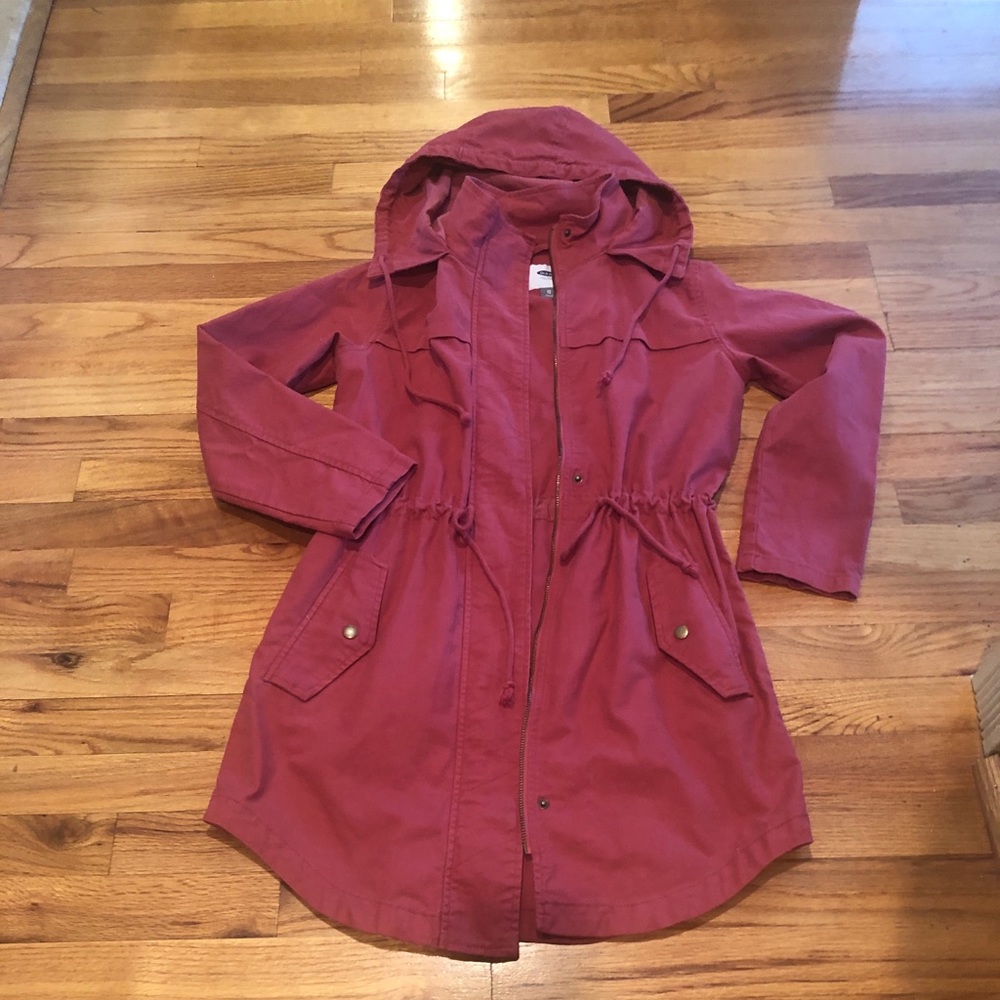 Spring utility jacket with hood
